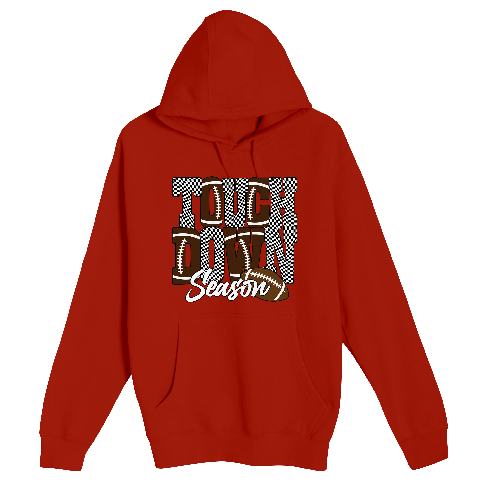 Unisex Small Red Pullover Hooded Sweatshirt