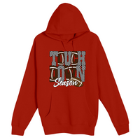 Unisex Small Red Pullover Hooded Sweatshirt