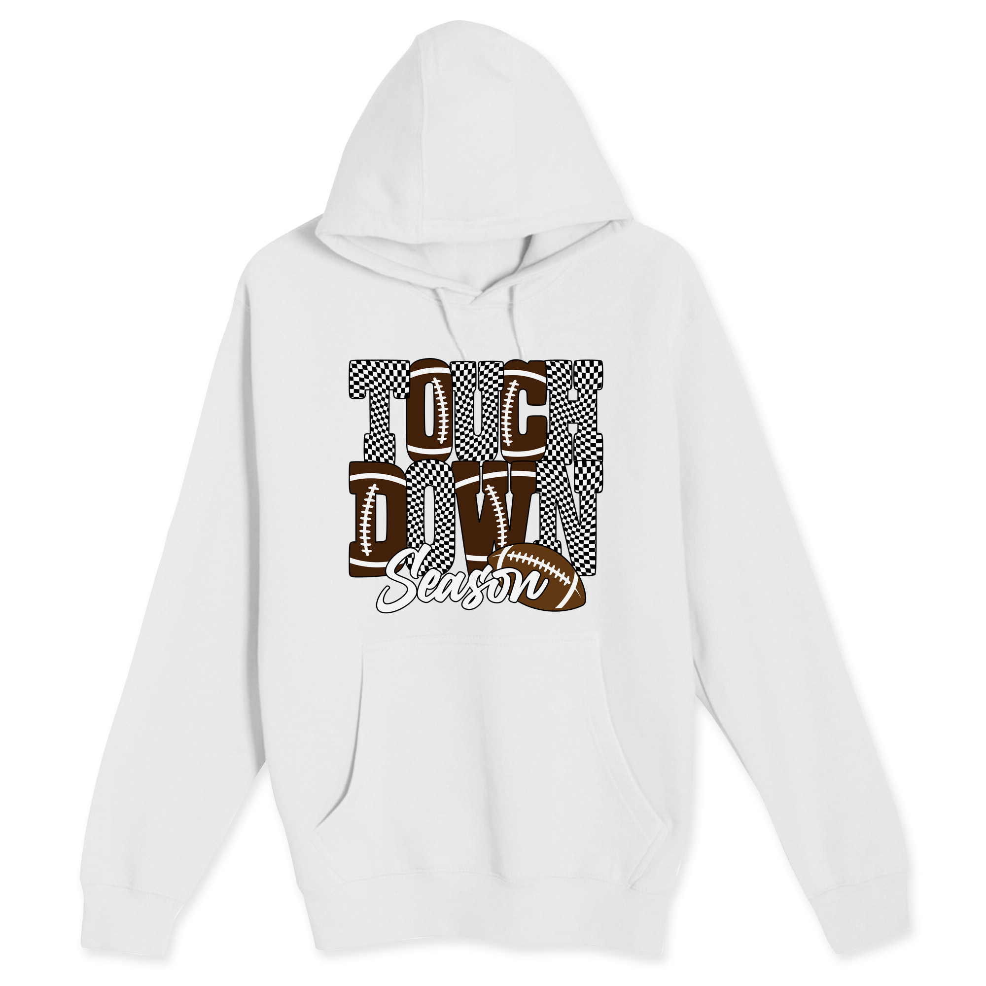 Unisex Small White Pullover Hooded Sweatshirt