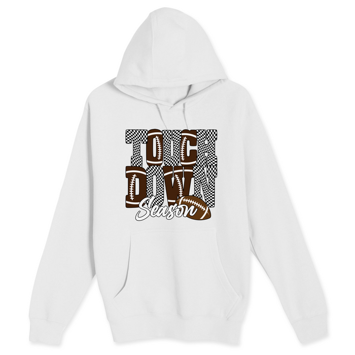 Unisex Small White Pullover Hooded Sweatshirt