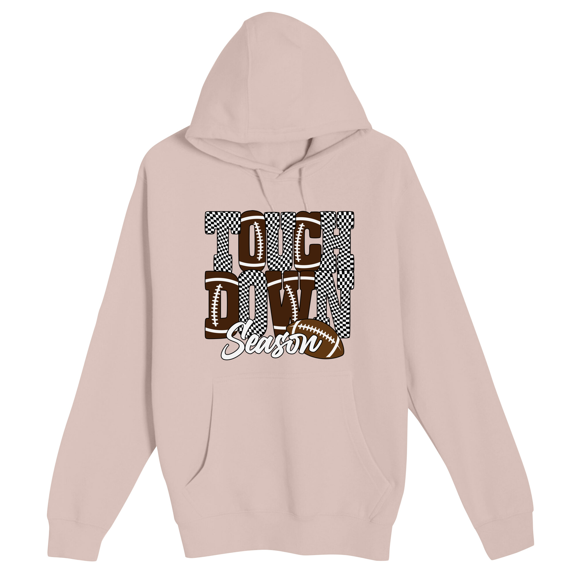 Unisex Small Light Pink Pullover Hooded Sweatshirt