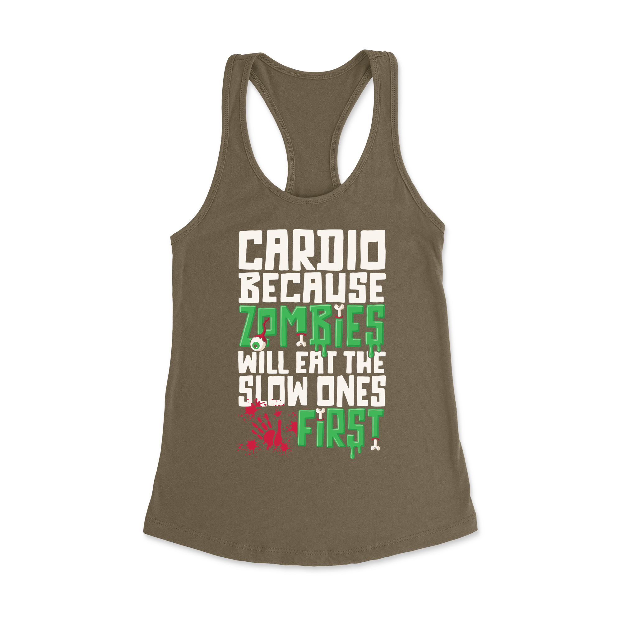 Womens X-Small Military Green Style_Tank Top
