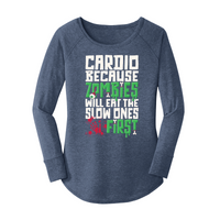 Womens X-Small Navy Heather Long Sleeve Tunic Tee