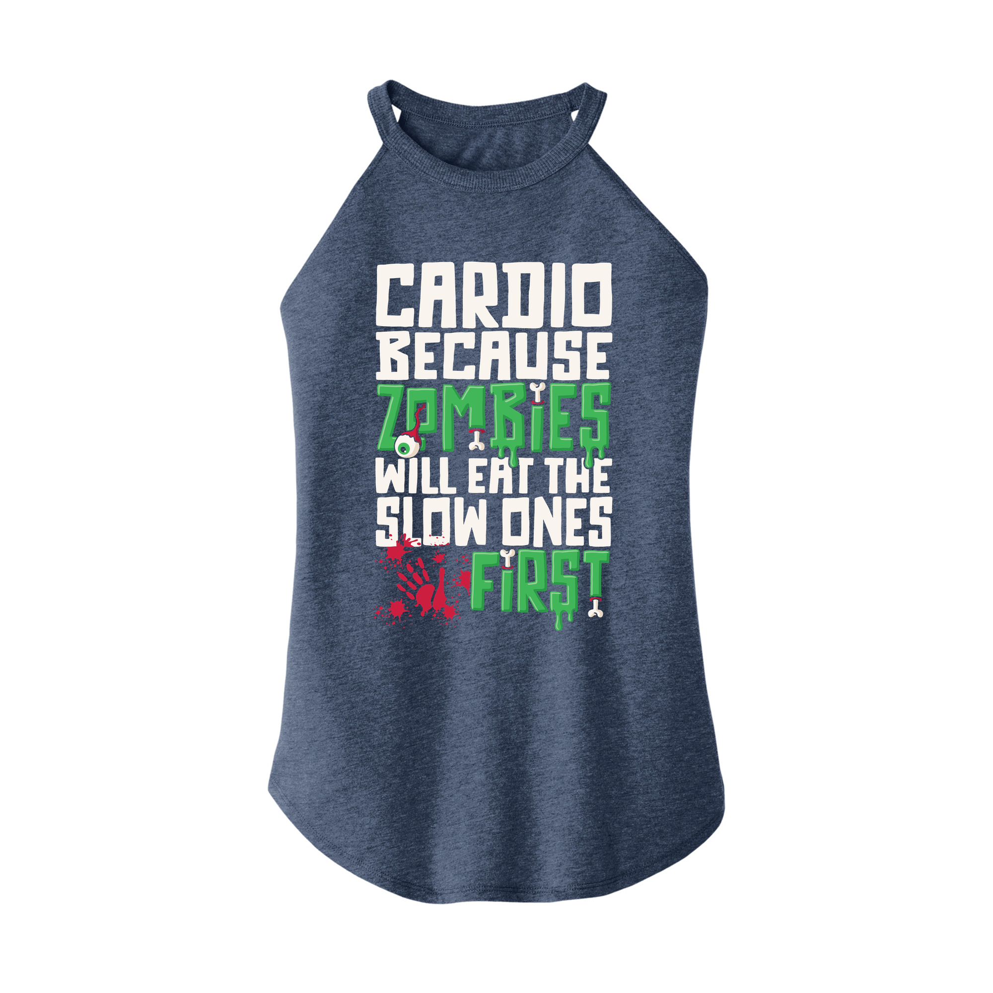 Womens X-Small Navy Heather Rocker Tank Top