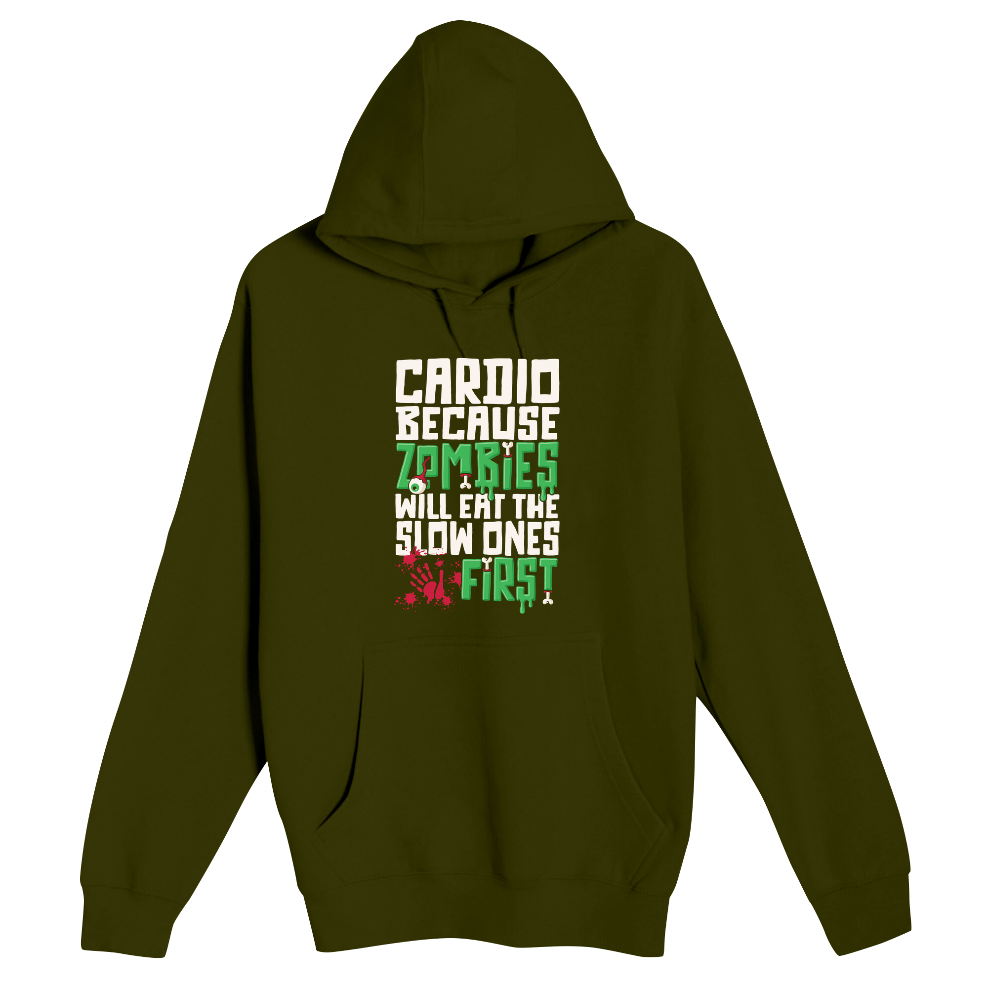 Unisex Small Army Pullover Hooded Sweatshirt