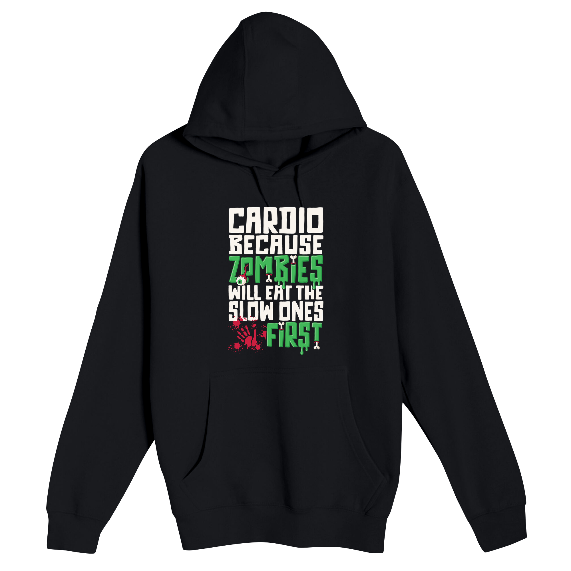 Unisex Small Black Pullover Hooded Sweatshirt