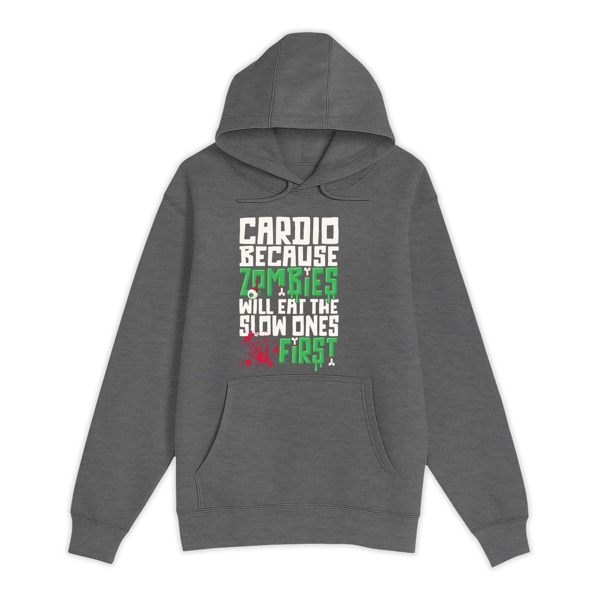 Unisex Small Charcoal Heather Pullover Hooded Sweatshirt