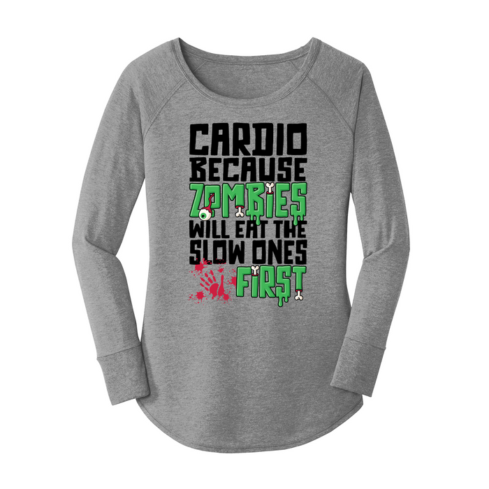 Womens X-Small Grey Long Sleeve Tunic Tee