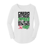 Womens X-Small White Long Sleeve Tunic Tee