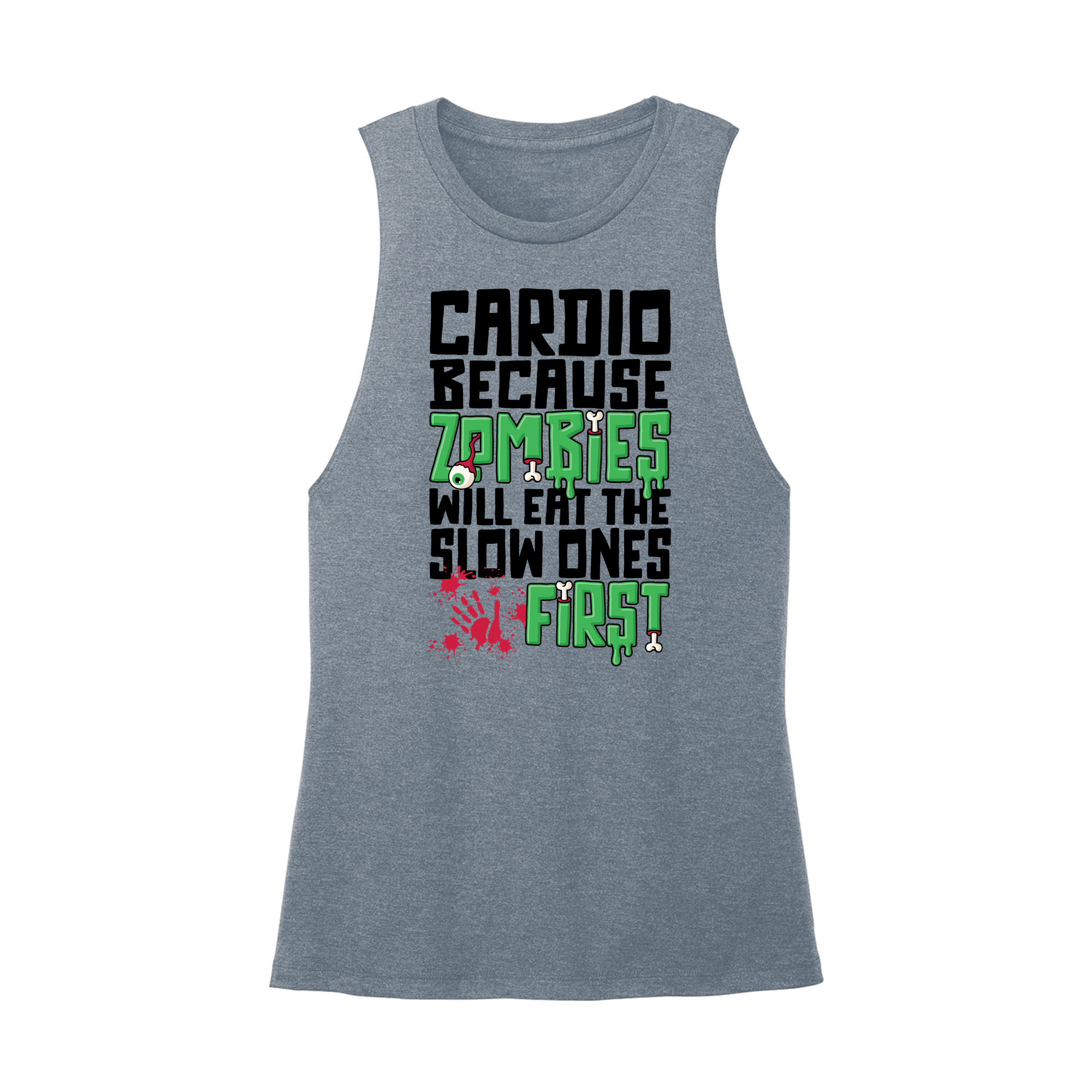 Womens X-Small Teal Muscle Tank