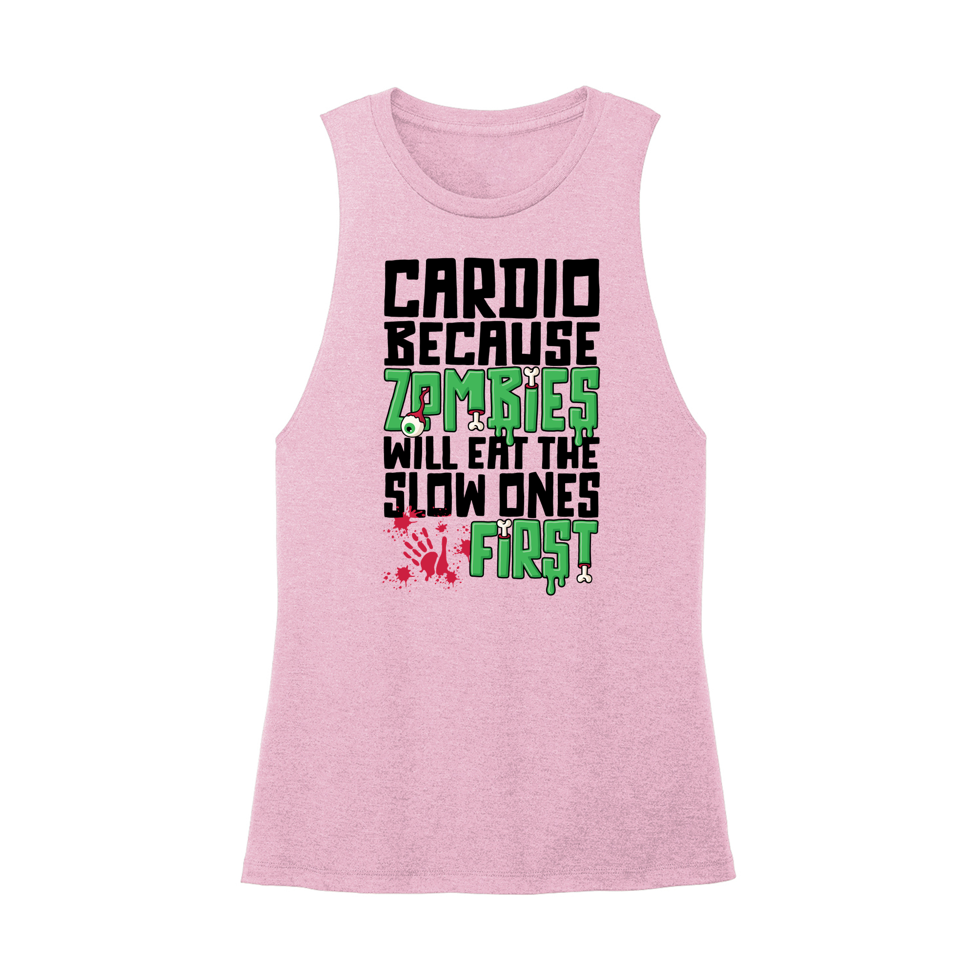 Womens X-Small Light Pink Muscle Tank