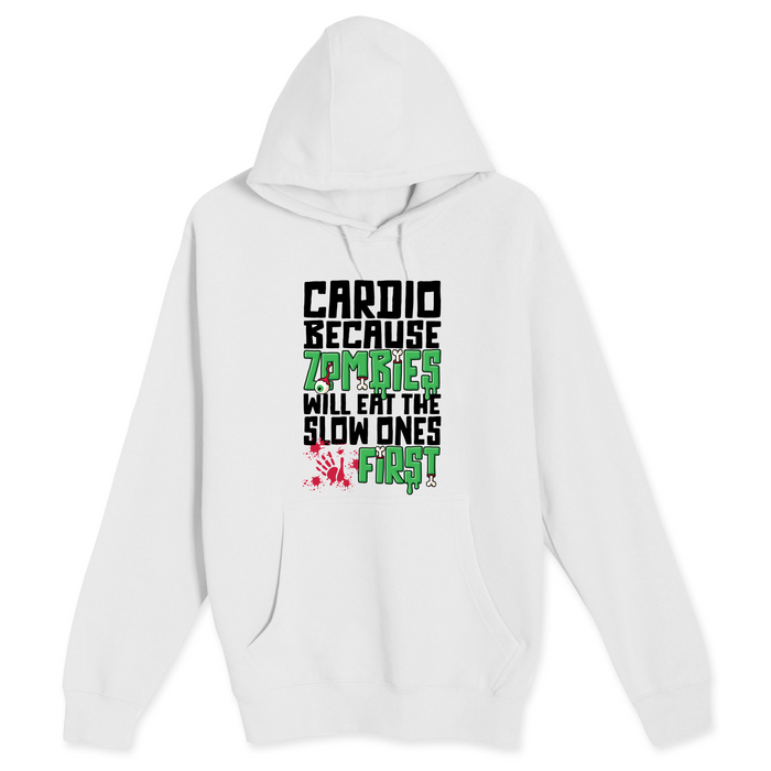 Unisex Small White Pullover Hooded Sweatshirt