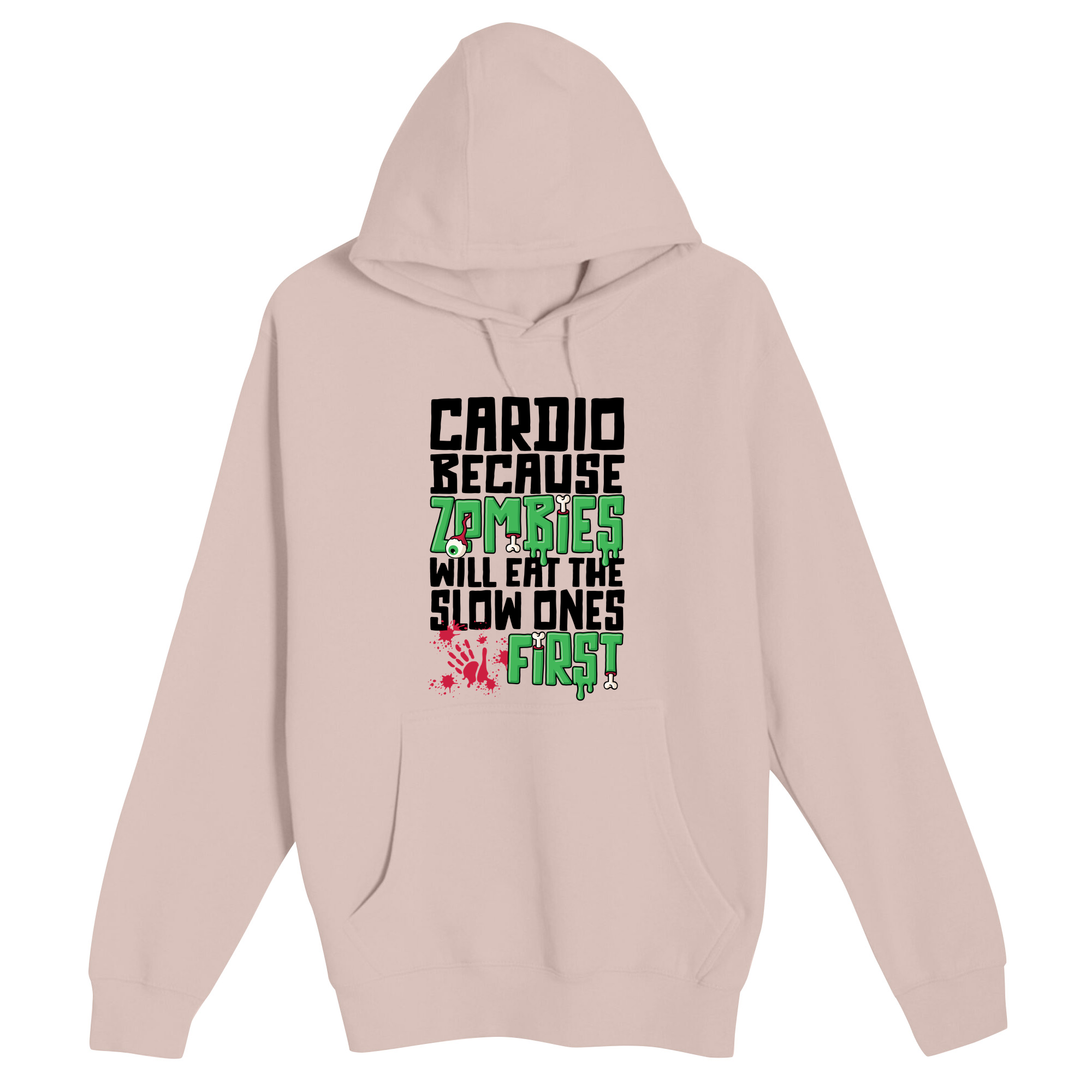 Unisex Small Light Pink Pullover Hooded Sweatshirt