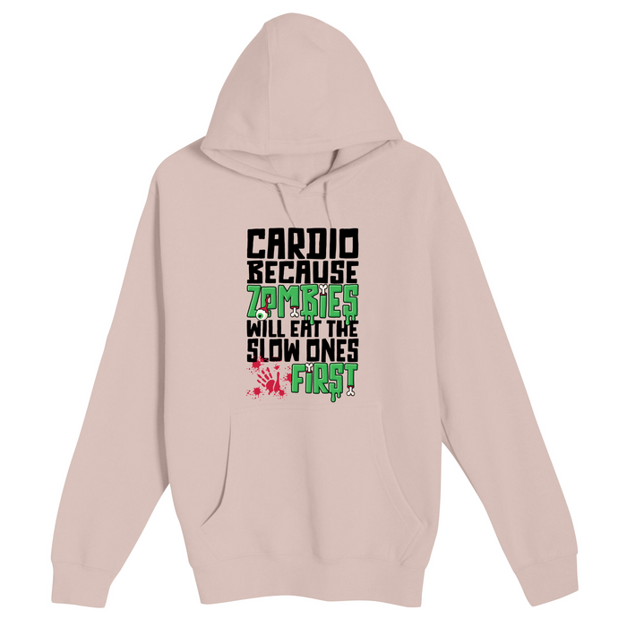 Unisex Small Light Pink Pullover Hooded Sweatshirt