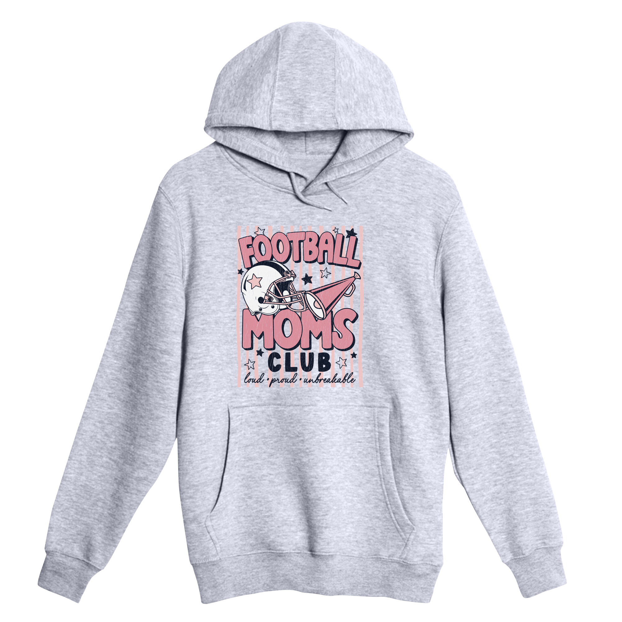 Unisex Small Heather Gray Pullover Hooded Sweatshirt