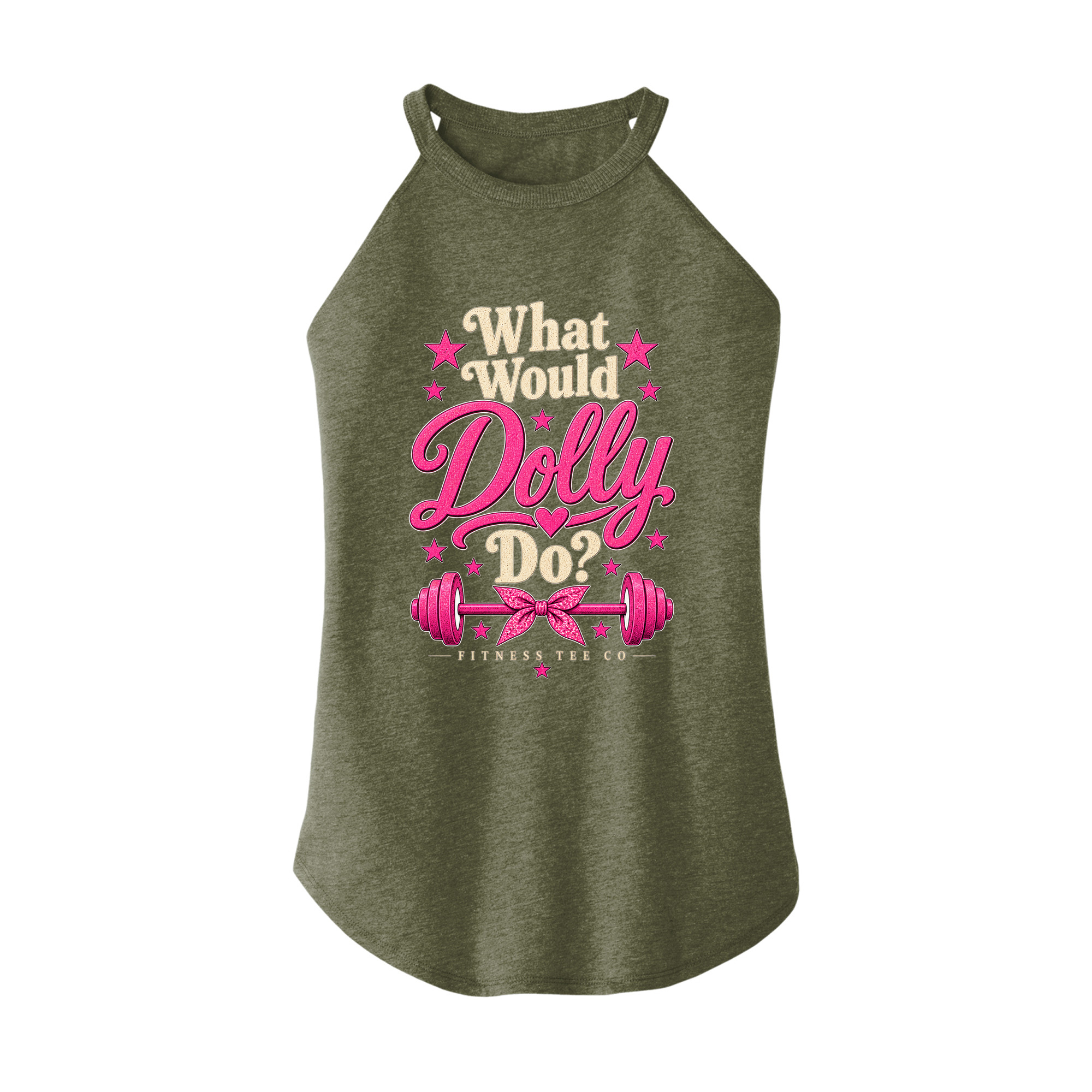Womens X-Small Military Green Rocker Tank Top