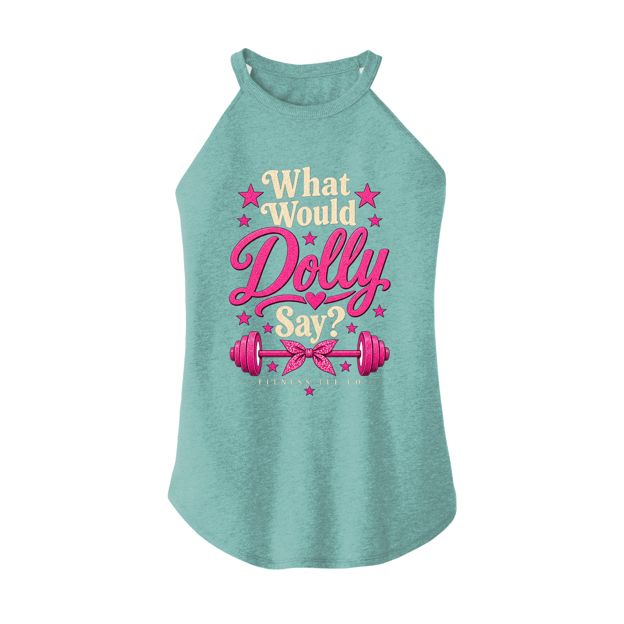 Womens X-Small Teal Rocker Tank Top