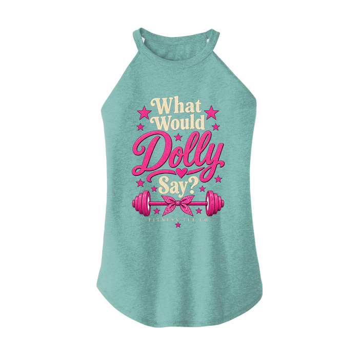 Womens X-Small Teal Rocker Tank Top