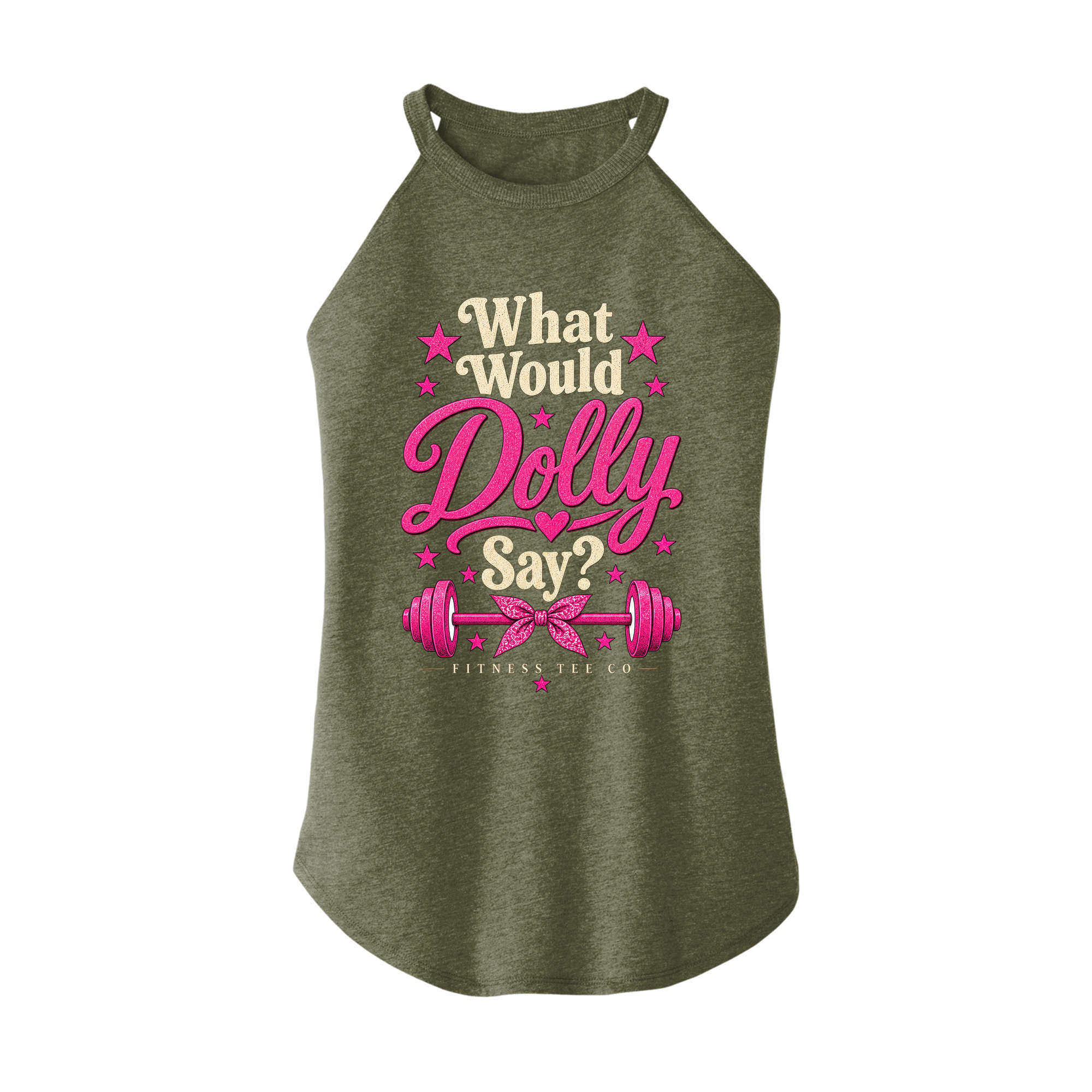 Womens X-Small Military Green Rocker Tank Top