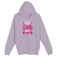 Unisex Small Lilac Pullover Hooded Sweatshirt