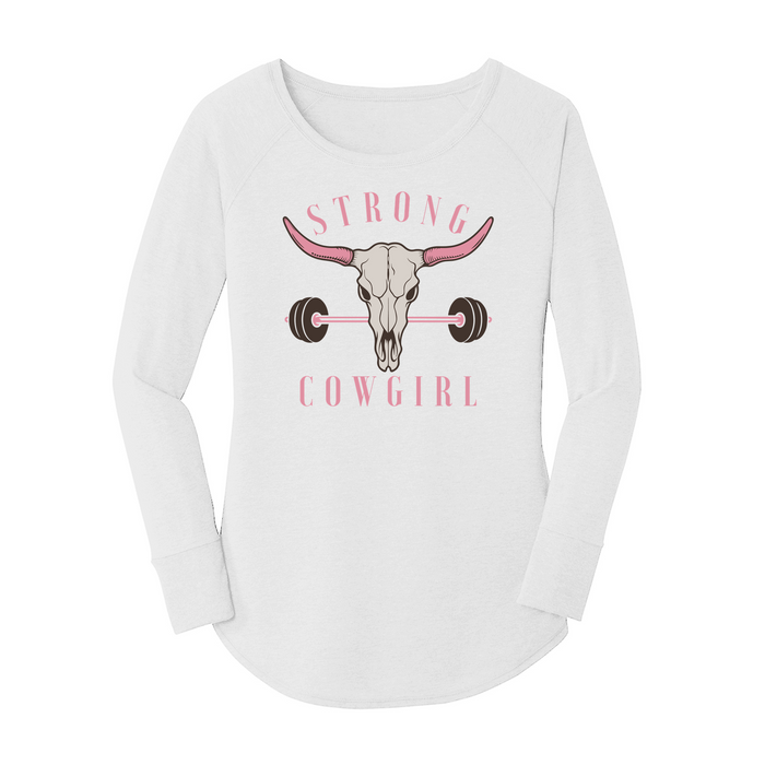 Womens X-Small White Long Sleeve Tunic Tee