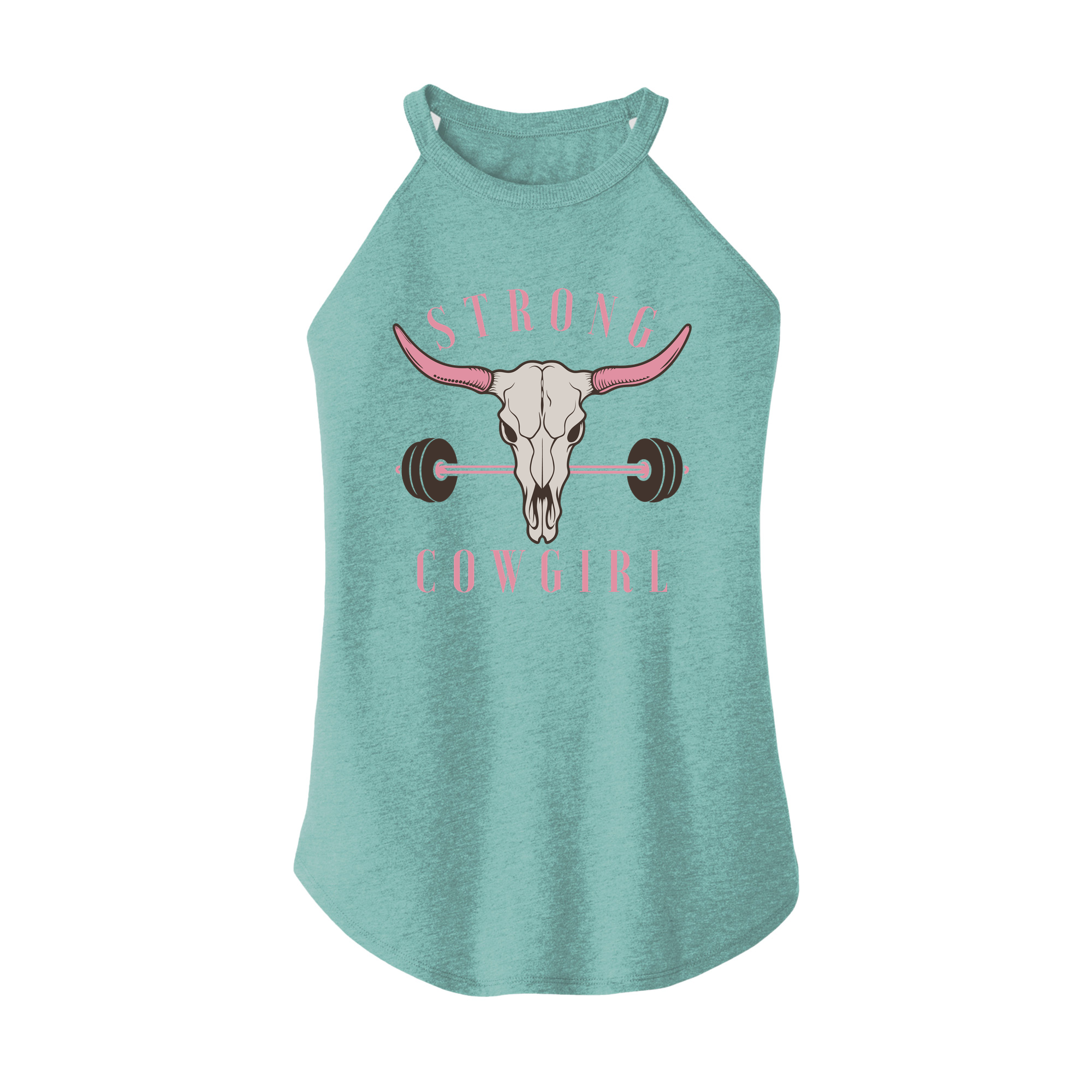 Womens X-Small Teal Rocker Tank Top