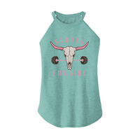 Womens X-Small Teal Rocker Tank Top