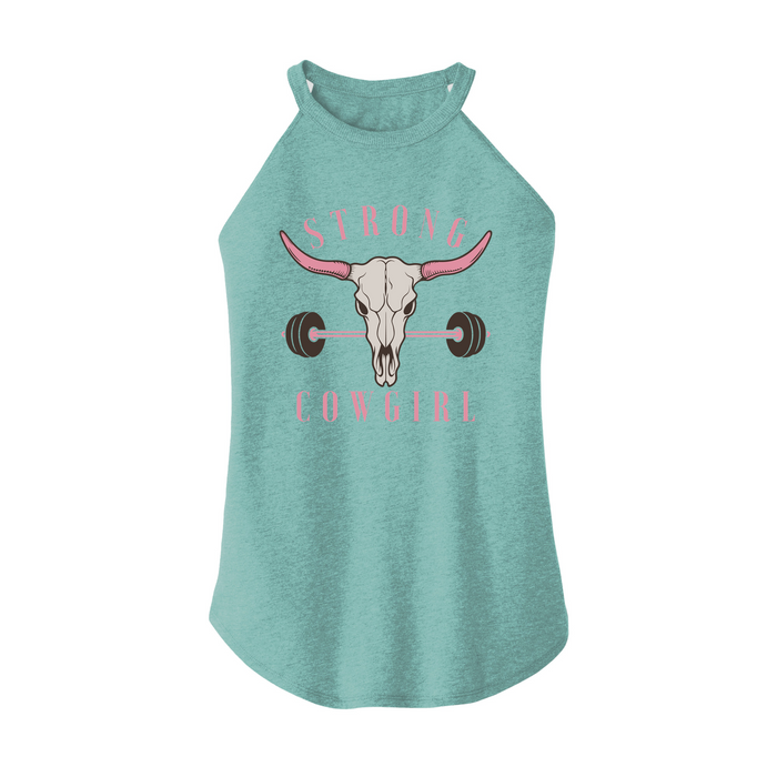Womens X-Small Teal Rocker Tank Top