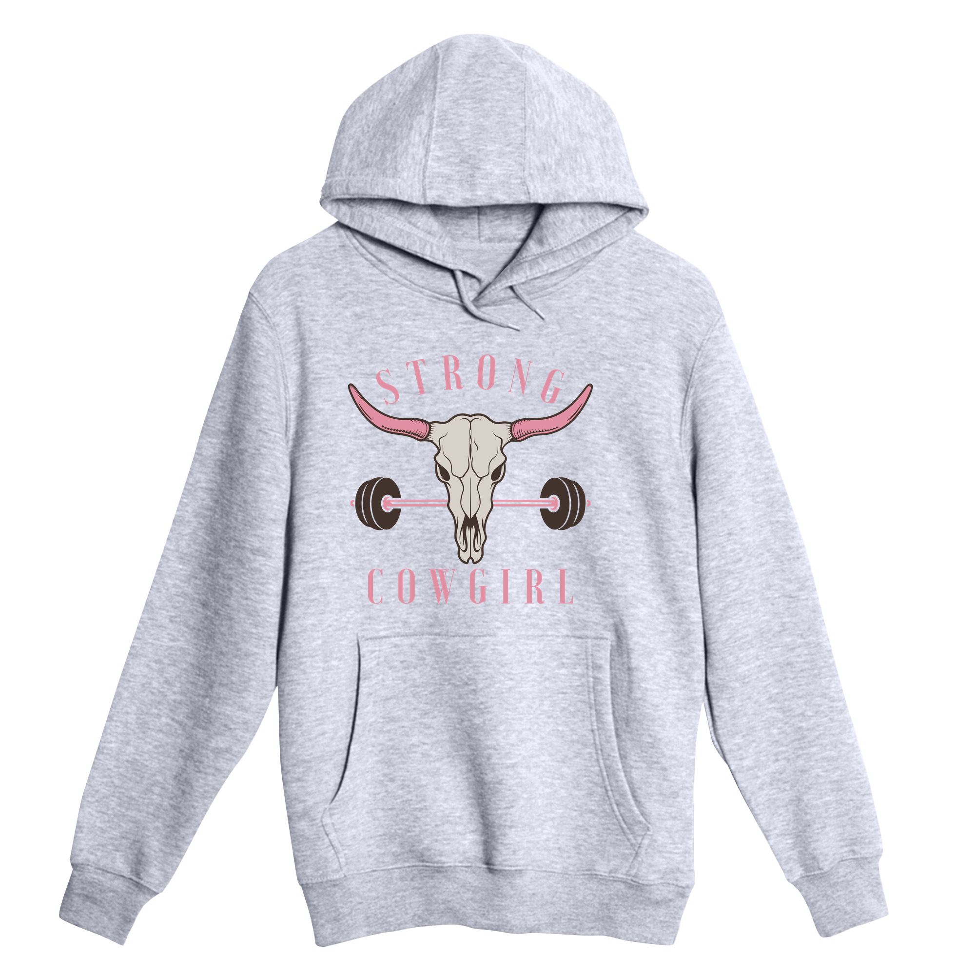 Unisex Small Heather Gray Pullover Hooded Sweatshirt