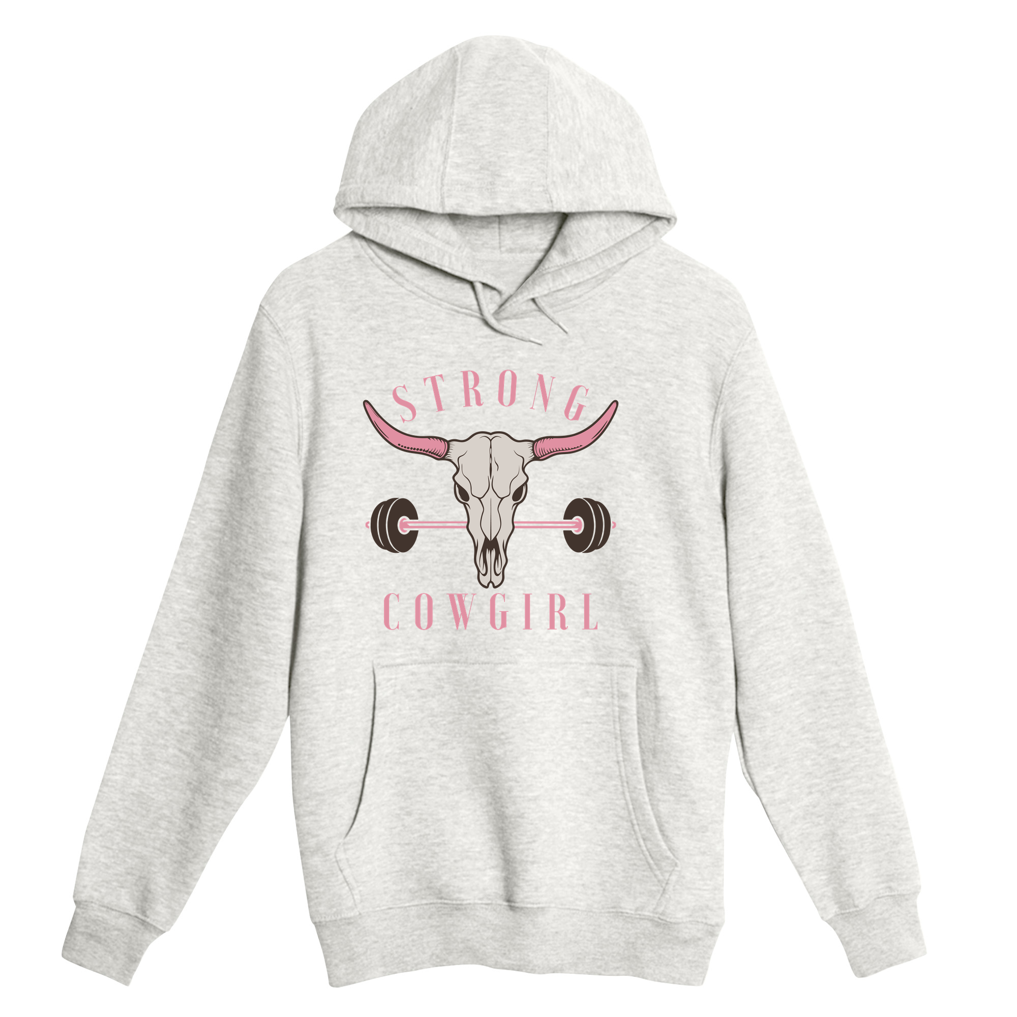 Unisex Small Oatmeal Pullover Hooded Sweatshirt