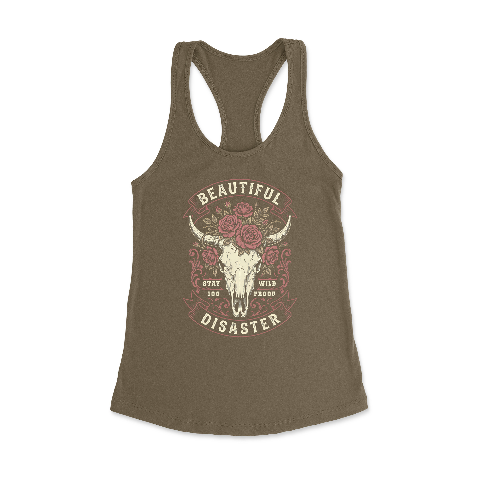 Womens X-Small Military Green Style_Tank Top