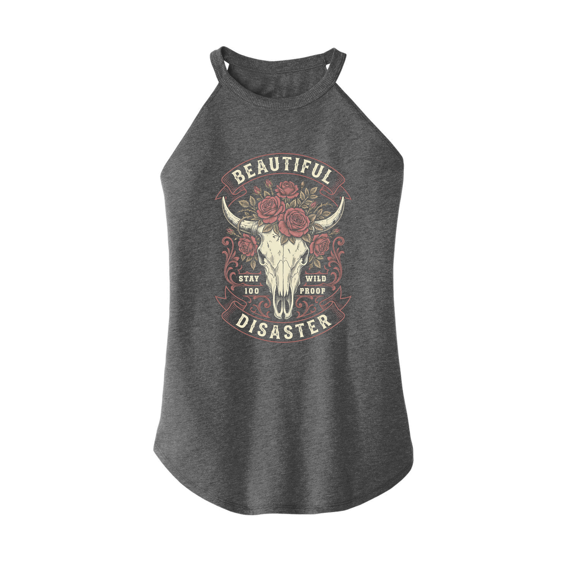 Womens X-Small Grey Rocker Tank Top