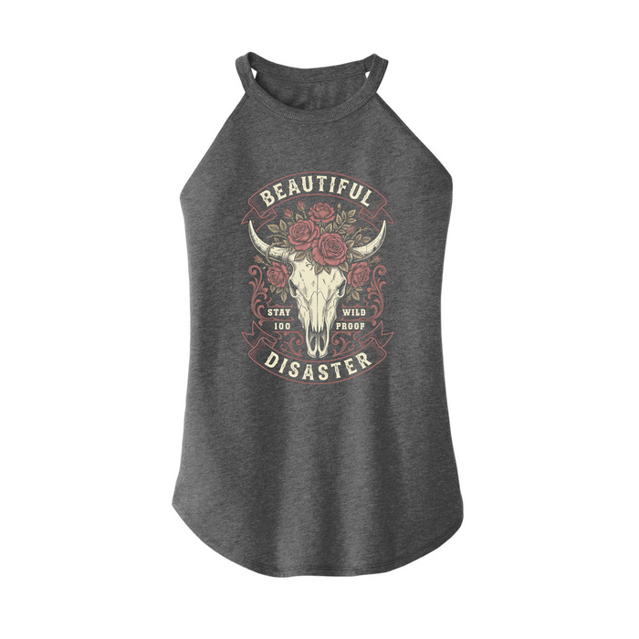 Womens X-Small Grey Rocker Tank Top