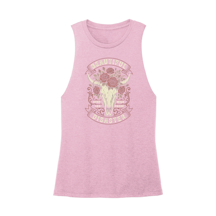 Womens X-Small Light Pink Muscle Tank