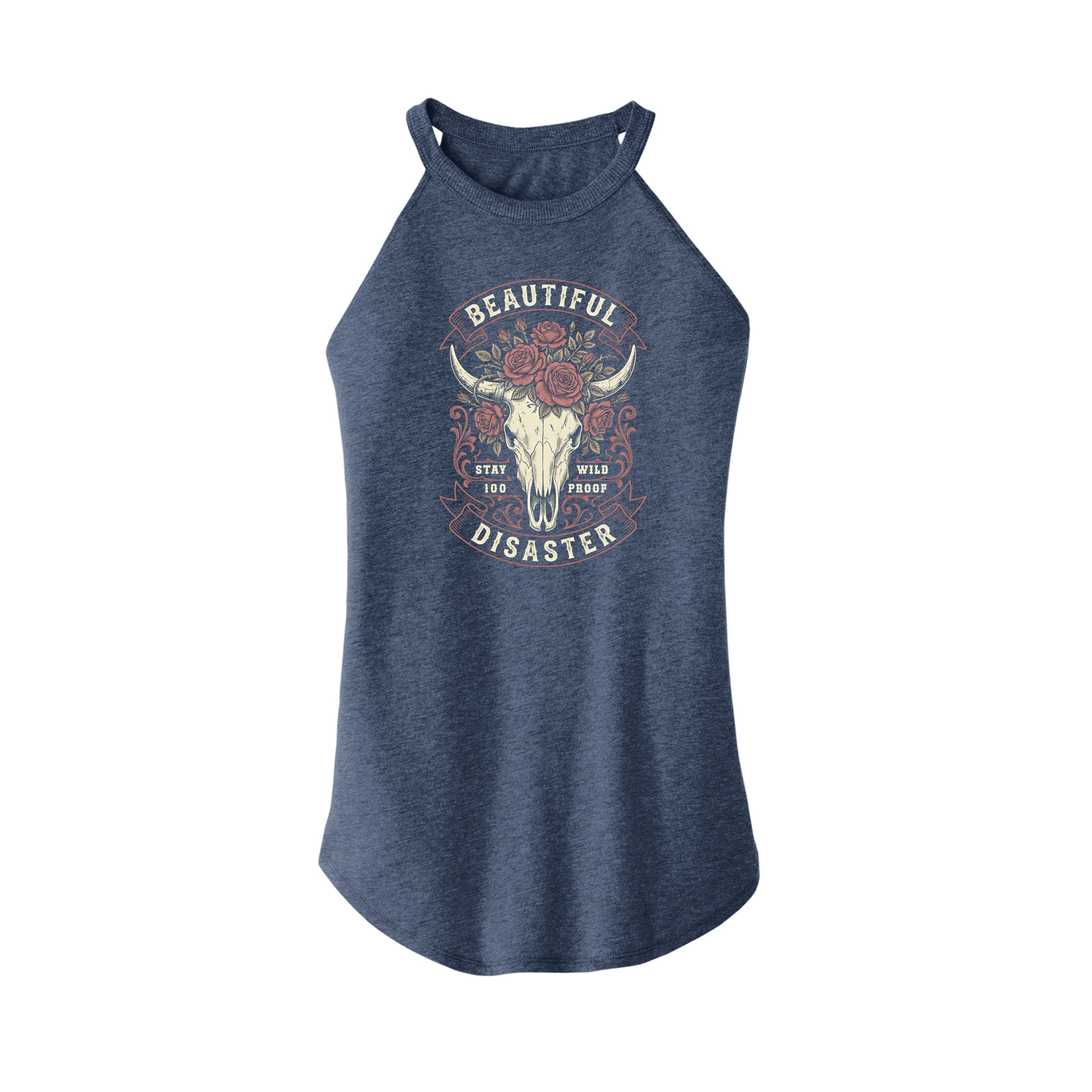 Womens X-Small Navy Heather Tank Top