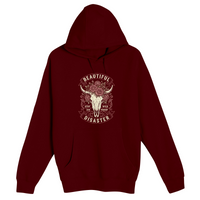 Unisex Small Burgundy Pullover Hooded Sweatshirt