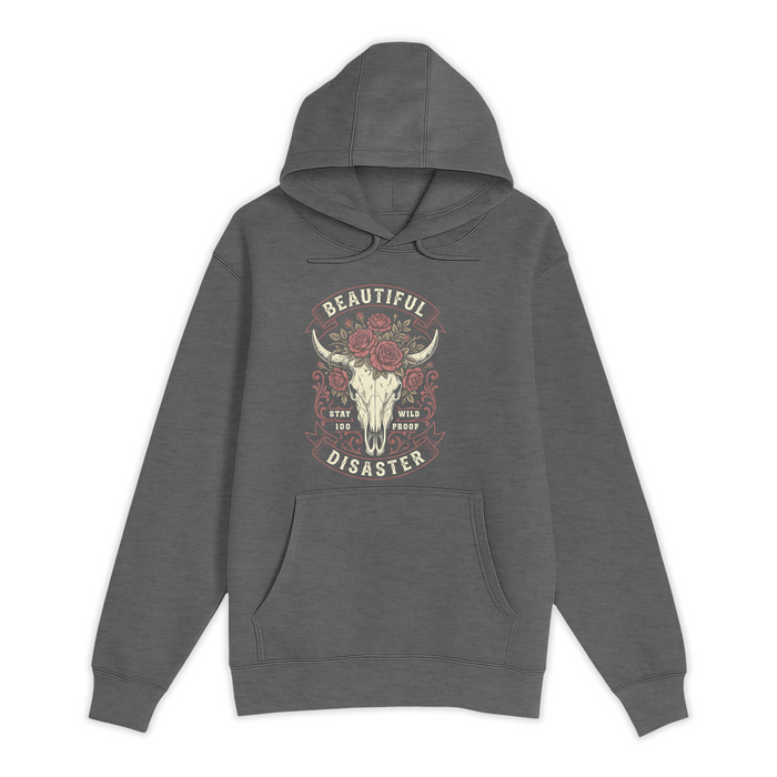 Unisex Small Charcoal Heather Pullover Hooded Sweatshirt