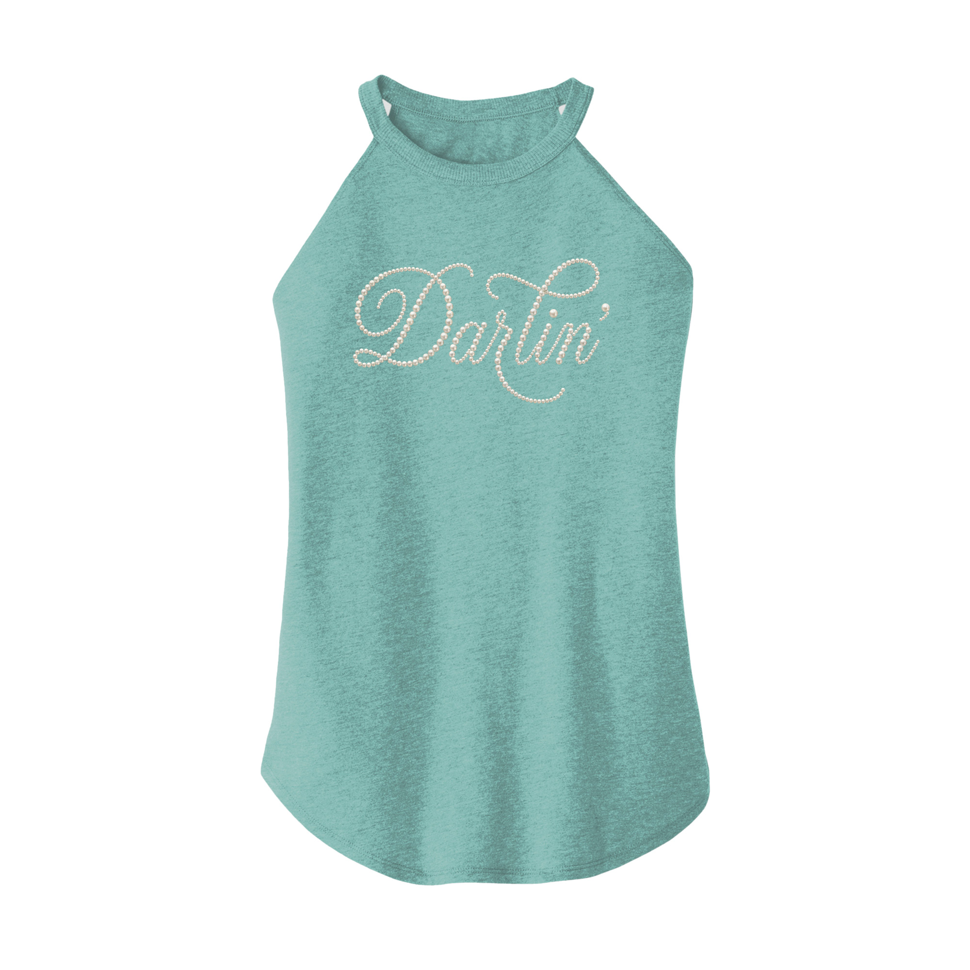 Womens X-Small Teal Rocker Tank Top