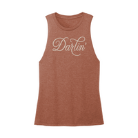 Womens X-Small Brown Muscle Tank