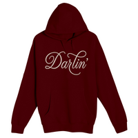Unisex Small Burgundy Pullover Hooded Sweatshirt