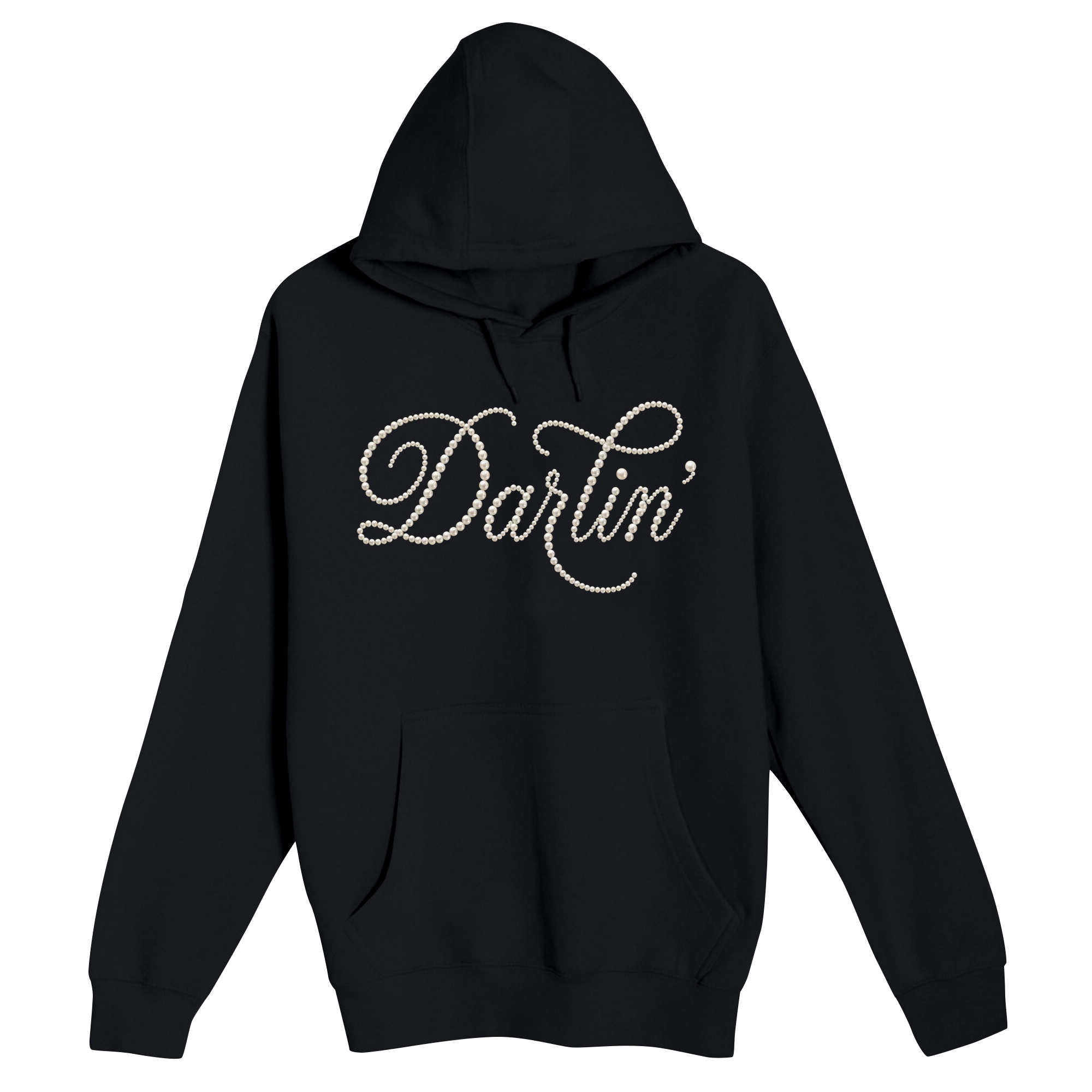 Unisex Small Black Pullover Hooded Sweatshirt