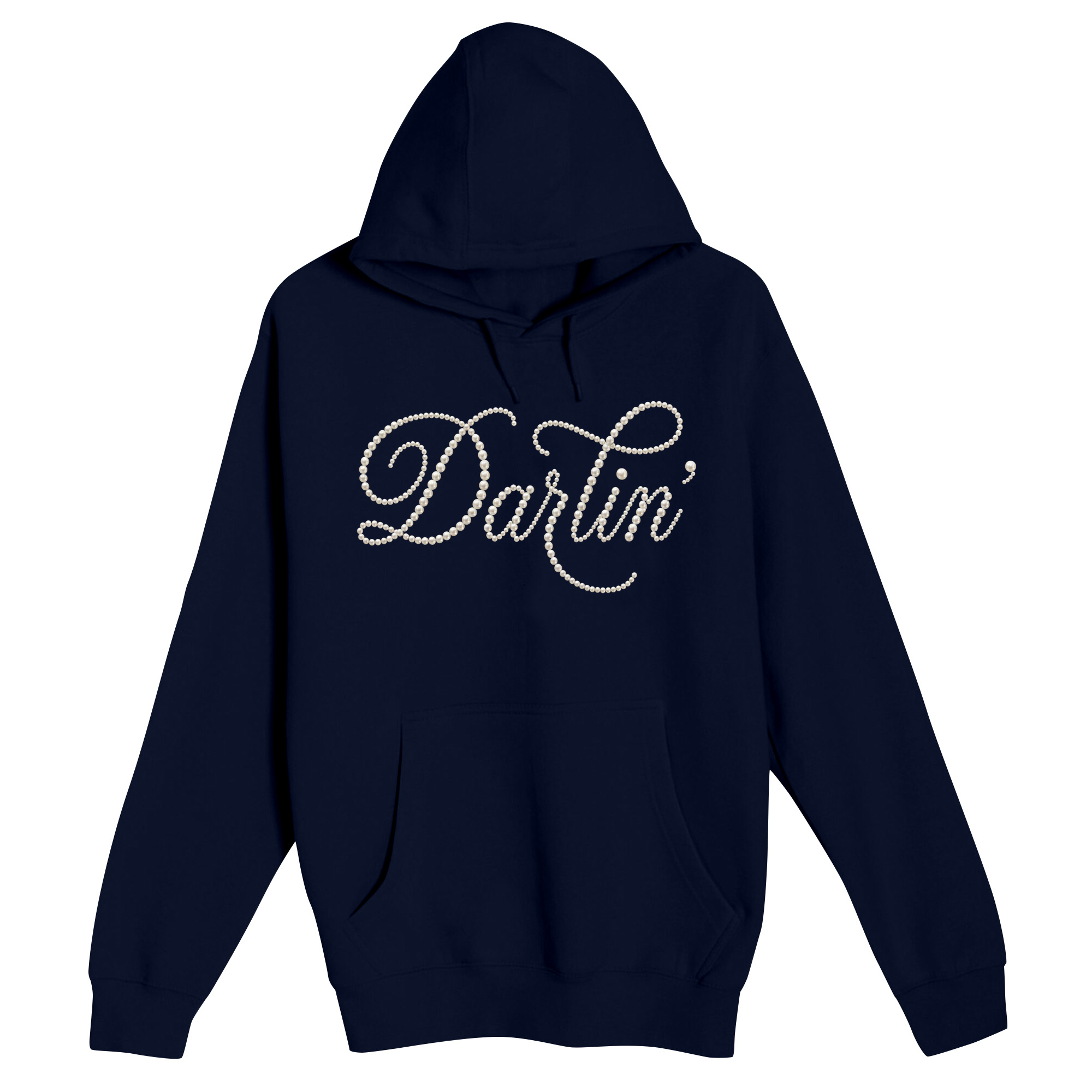 Unisex Small Navy Pullover Hooded Sweatshirt
