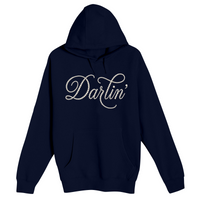 Unisex Small Navy Pullover Hooded Sweatshirt