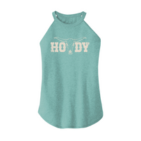 Womens X-Small Teal Rocker Tank Top