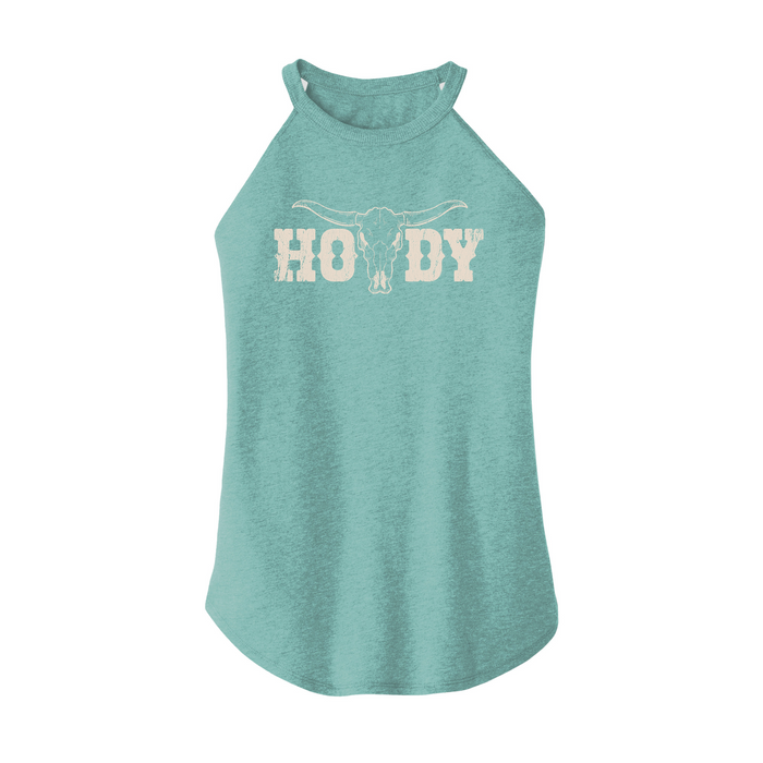 Womens X-Small Teal Rocker Tank Top
