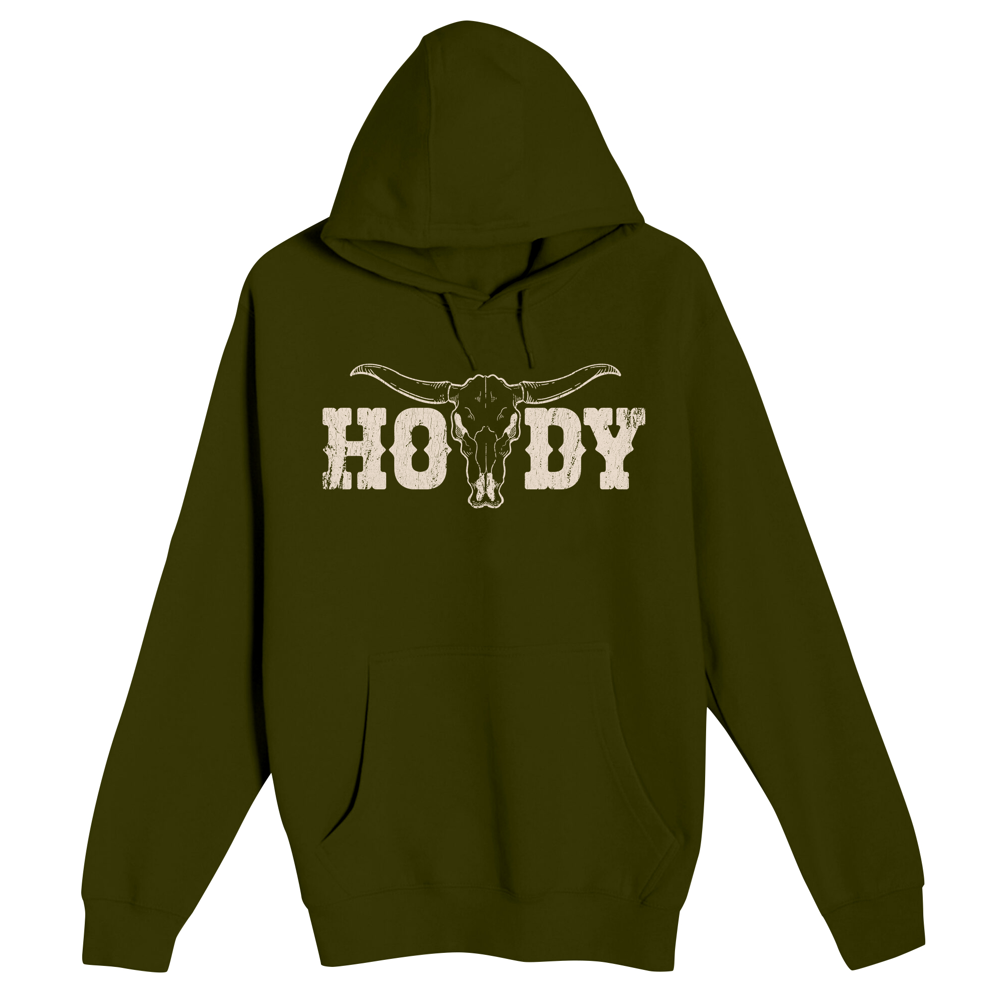 Unisex Small Army Pullover Hooded Sweatshirt