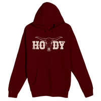 Unisex Small Burgundy Pullover Hooded Sweatshirt