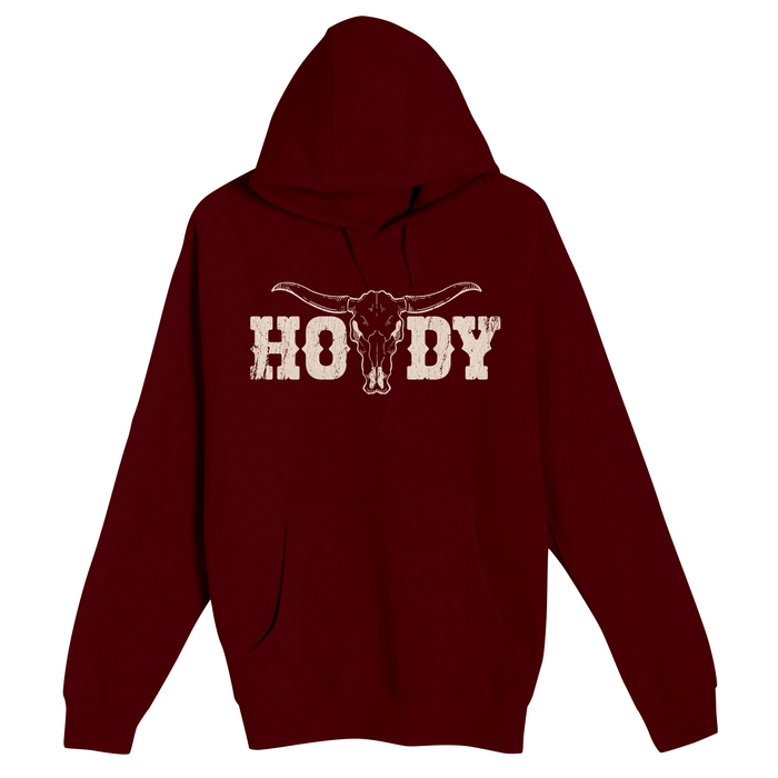 Unisex Small Burgundy Pullover Hooded Sweatshirt