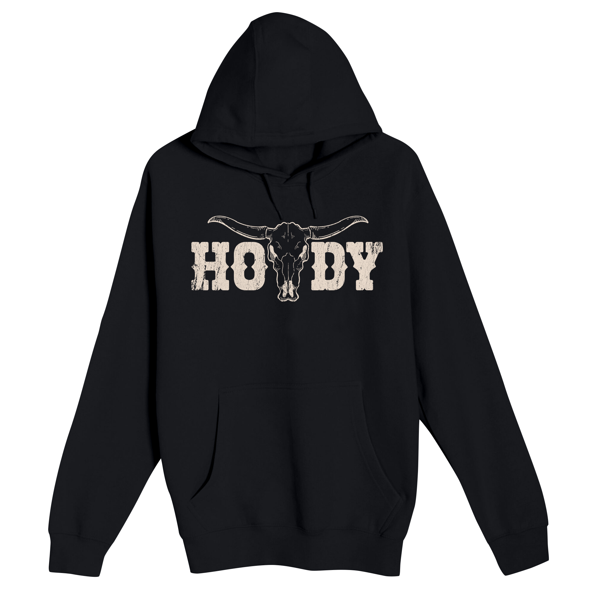 Unisex Small Black Pullover Hooded Sweatshirt