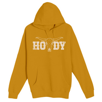 Unisex Small Yellow Pullover Hooded Sweatshirt